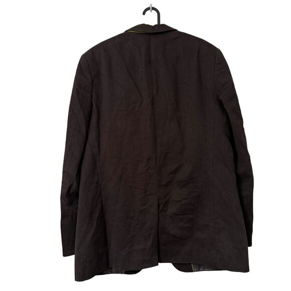 Ted Baker Dark Brown Pinstriped Velvet 2 Button Sport Coat Blazer Mens Sz Large - Picture 8 of 8